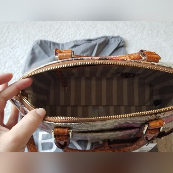 COPY - Brahmin Dark Rum Sol Duxbury Satchel with Matching Wallet - Picture 6 of 11